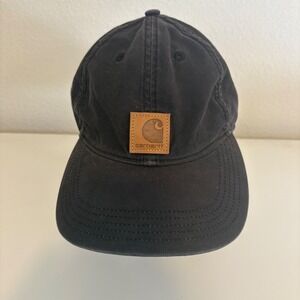 Carhartt Odessa Canvas Cap Mens Washed Black Adjustable Baseball Hat